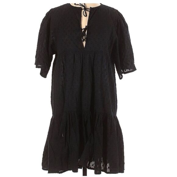 Emerson Fry ISLA  Black Swiss Dot Dress Size M/L - Picture 6 of 9